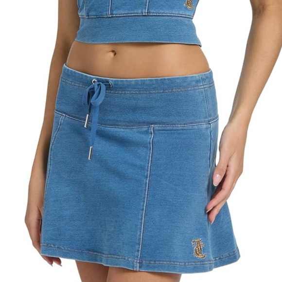 Juicy Couture Dresses & Skirts - Juicy Couture Faux Denim Tube Top and Skirt Set